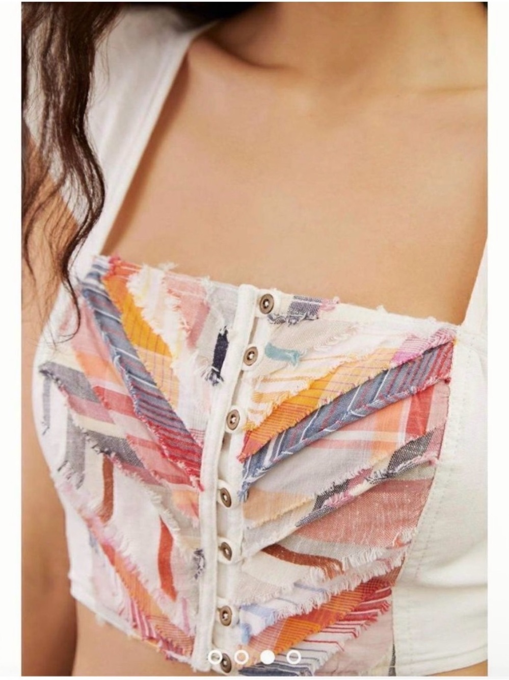 Pilcro Cream White Top with Elastic Waistband